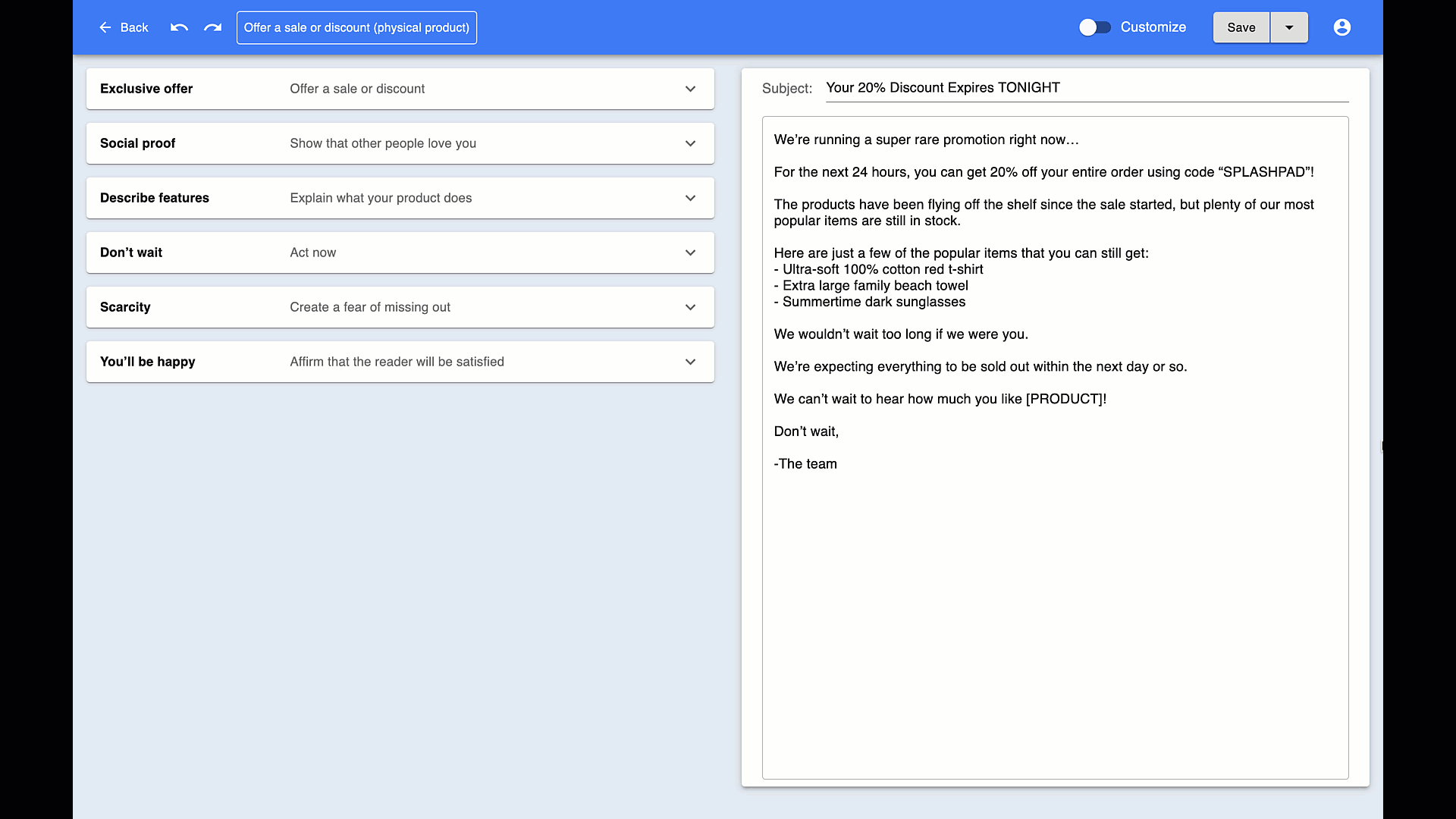 SplashPad pre-written messages demo